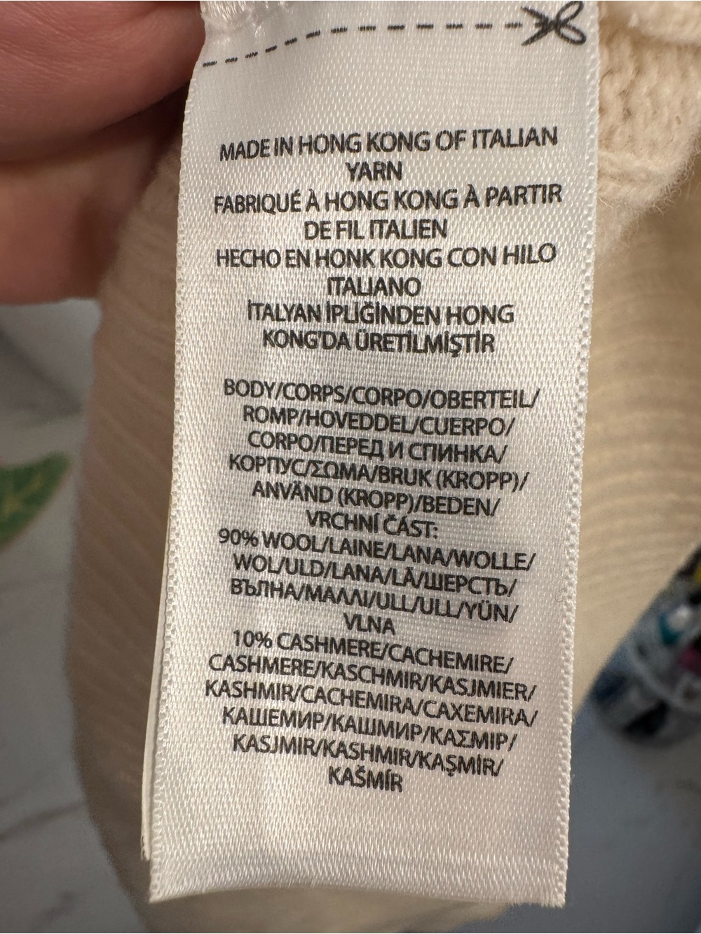 Polo Ralph Lauren Iconic Cable-Knit Cashmere Sweater Cream Men’s Size Large - Picture 4 of 4